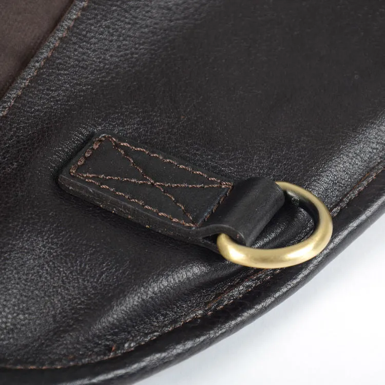 Ashwood Brown Chelsea Harper Hand-Held Foldable Leather Suit Carrier