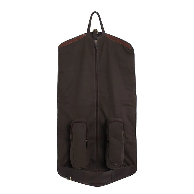 Ashwood Brown Chelsea Harper Hand-Held Foldable Leather Suit Carrier