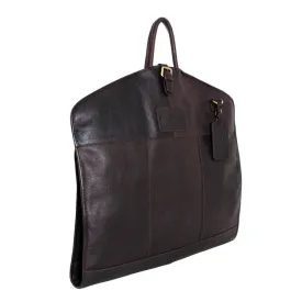 Ashwood Brown Chelsea Harper Hand-Held Foldable Leather Suit Carrier