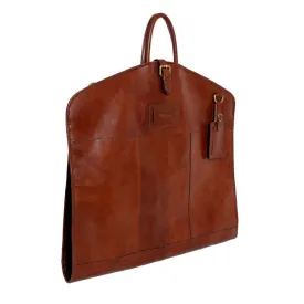 Ashwood Chestnut Chelsea Harper Hand-Held Foldable Leather Suit Carrier