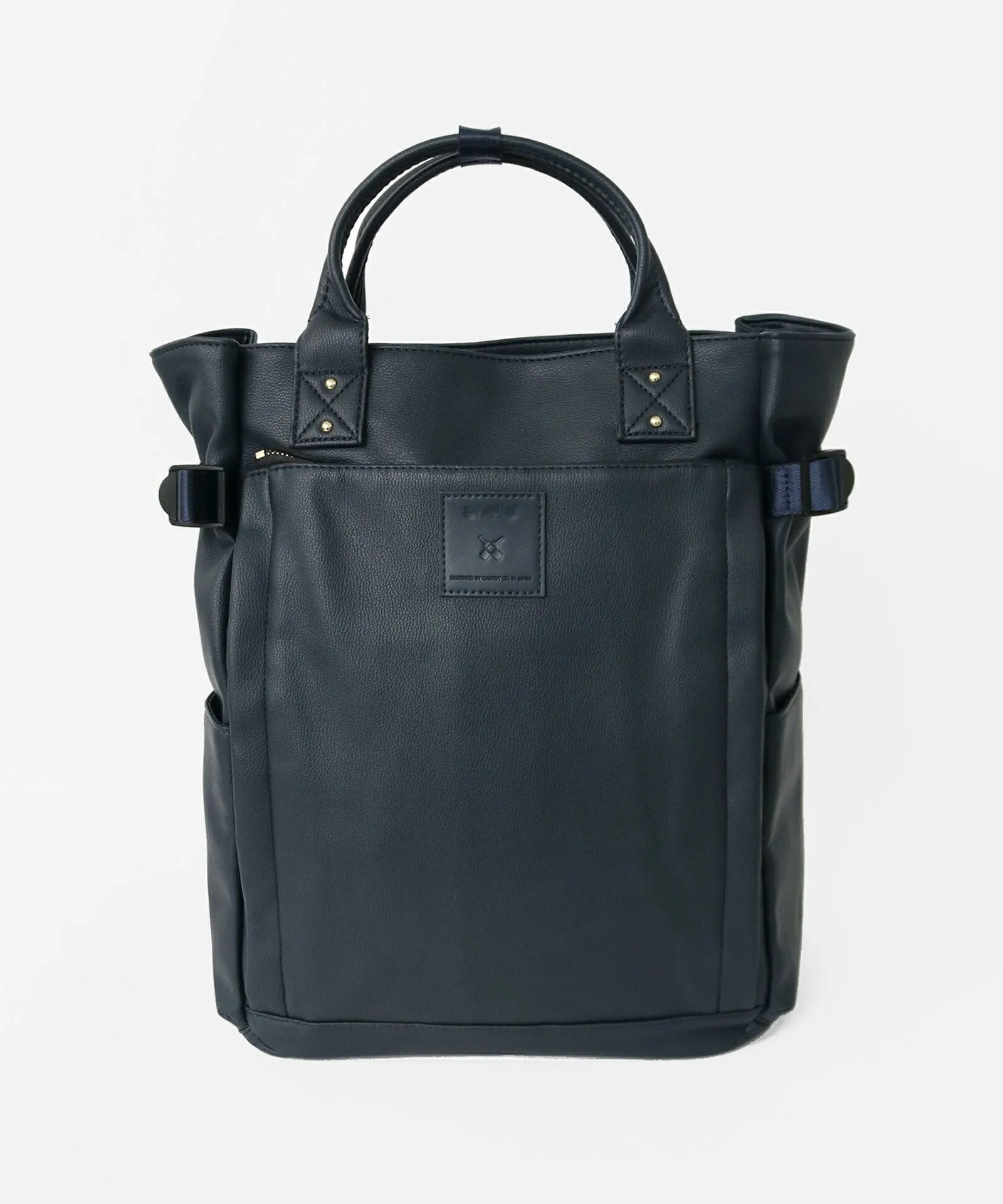 Backpack Japanese Letian  PU Leather Business Computer Men's Bag Travel  Bags Schoolbag Women's Bag