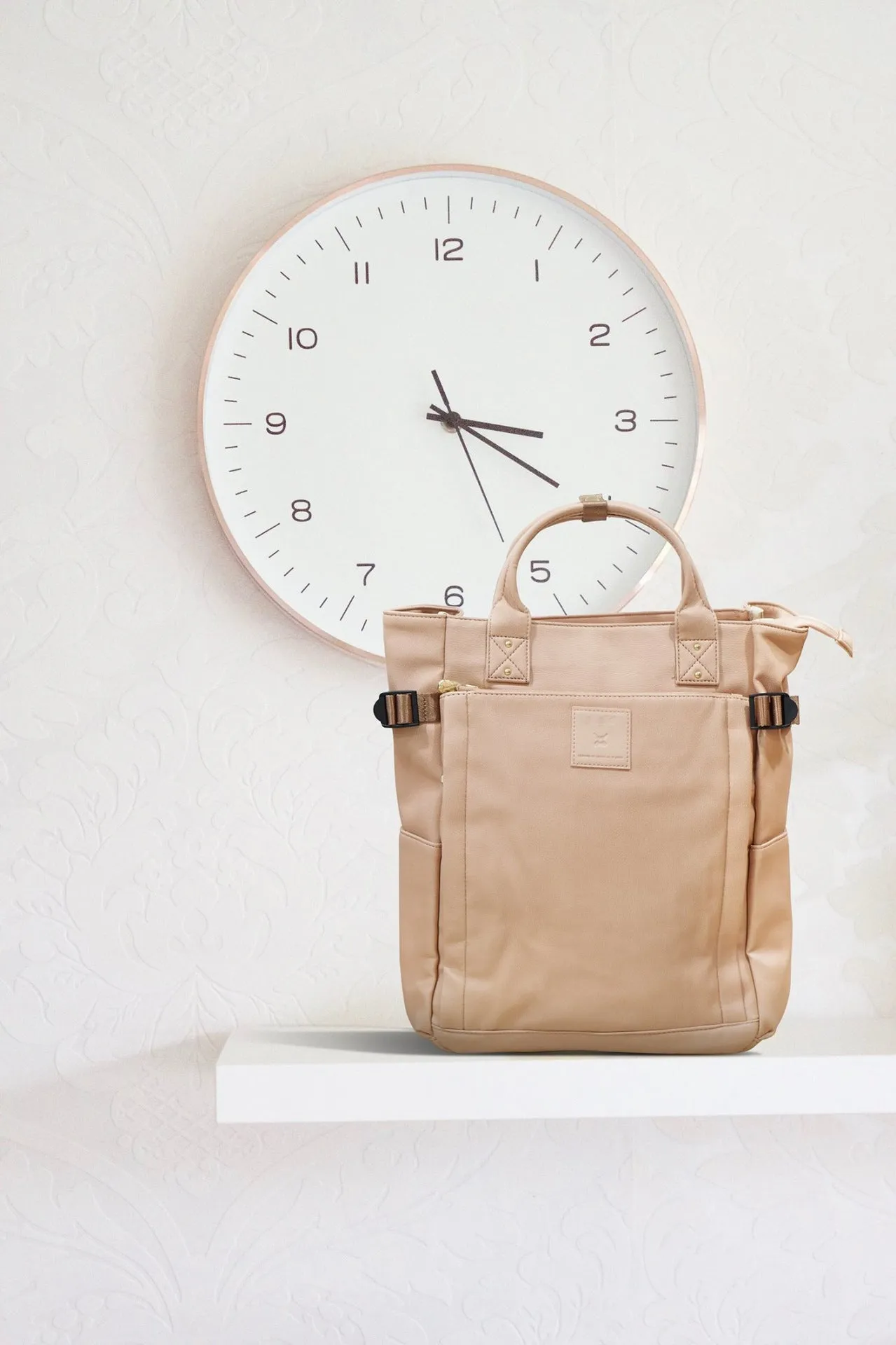 Backpack Japanese Letian  PU Leather Business Computer Men's Bag Travel  Bags Schoolbag Women's Bag
