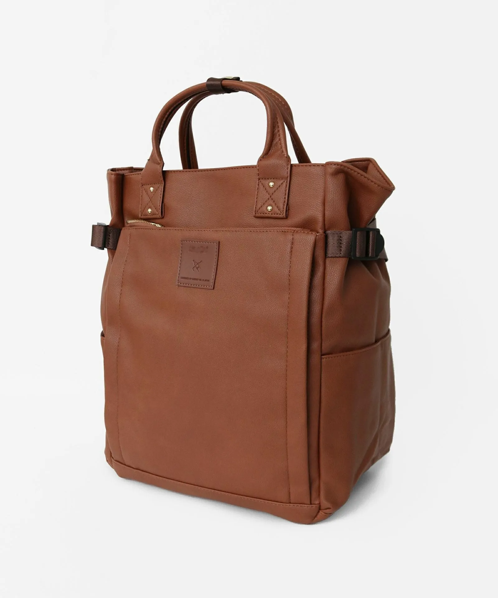 Backpack Japanese Letian  PU Leather Business Computer Men's Bag Travel  Bags Schoolbag Women's Bag