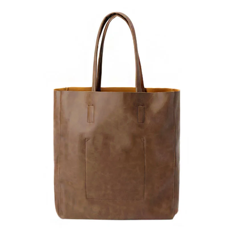 Backpack Large Capacity Totes All-Match Solid Color Single-Shoulder Bag Shopping Bag  Male