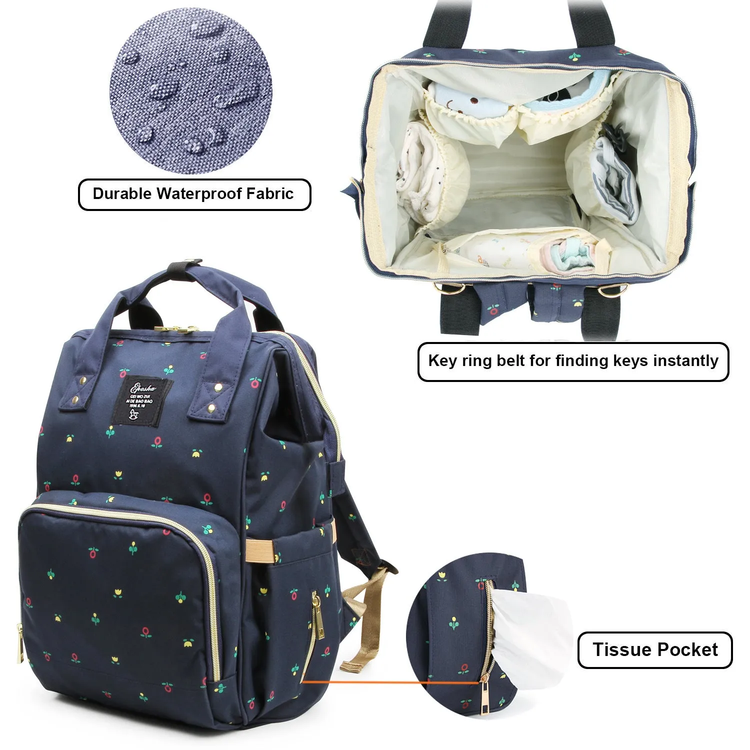Backpack Mummy Bag  Mom  Multi-Functional Large Capacity Lightweight