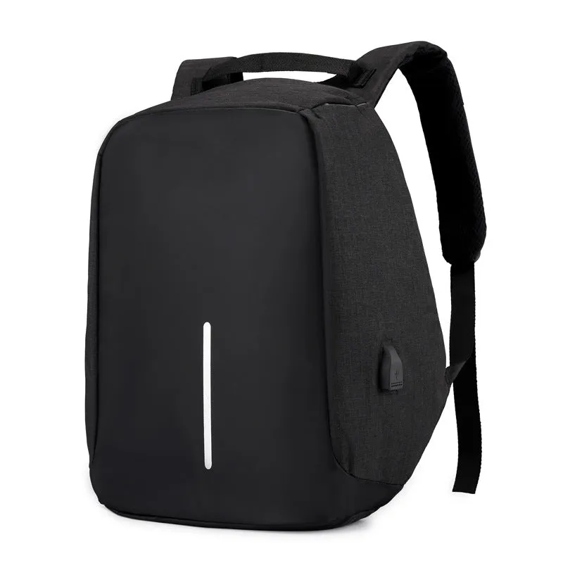 Backpack Waterproof Nylon Computer Bag USB Charging   College Students Bag
