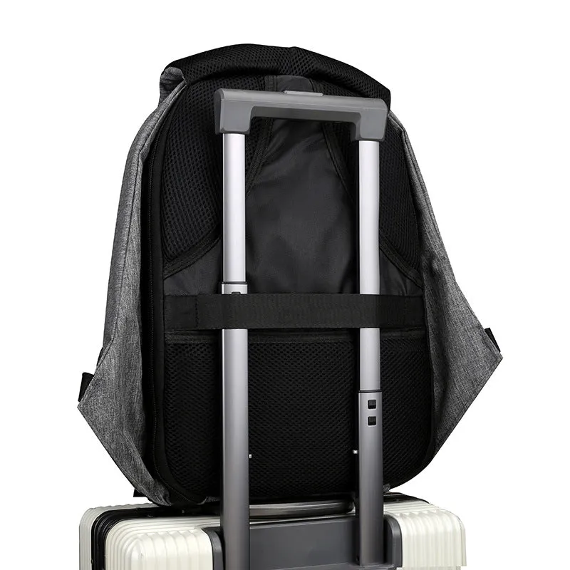 Backpack Waterproof Nylon Computer Bag USB Charging   College Students Bag