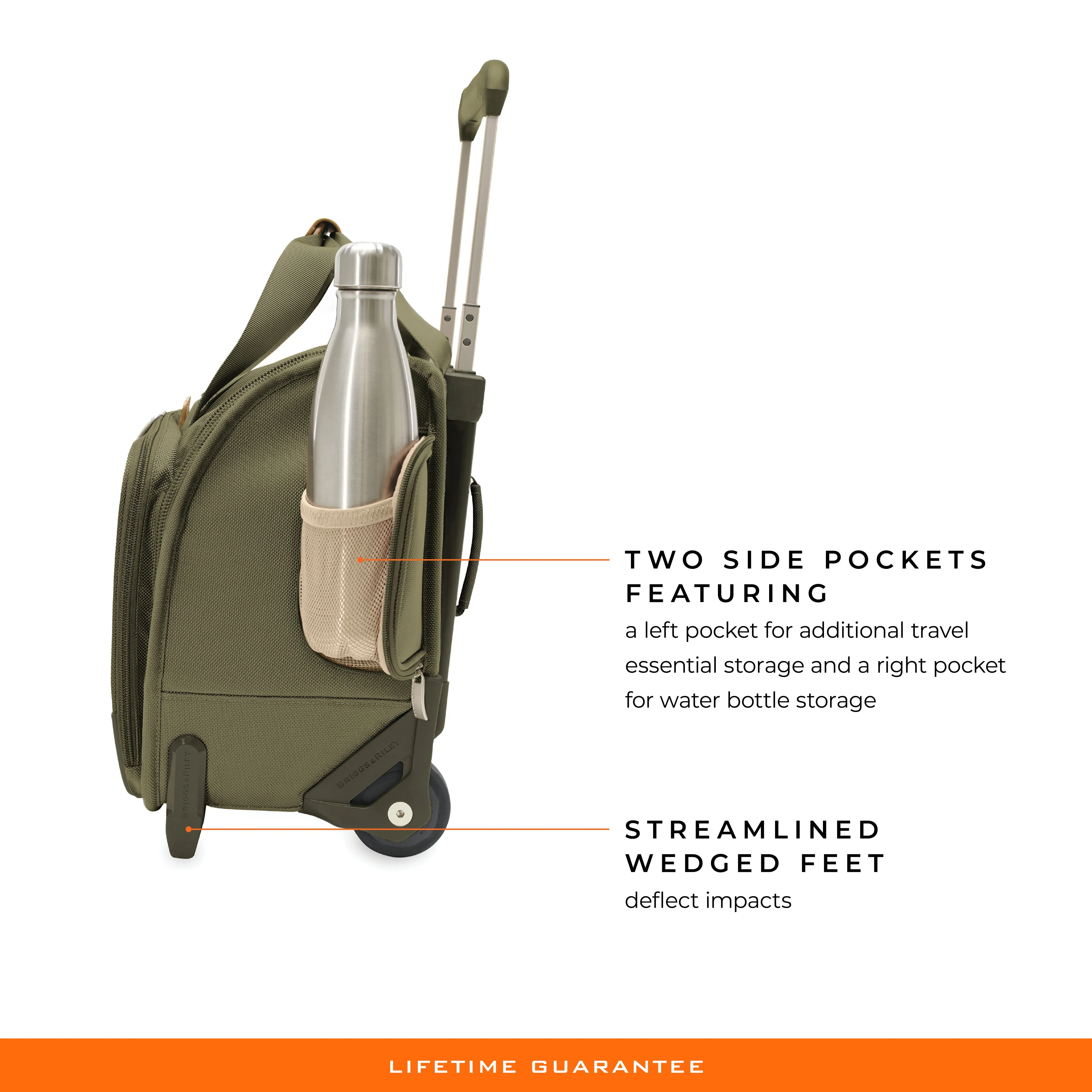 Briggs & Riley Baseline 16" 2-Wheel Cabin Bag - Olive