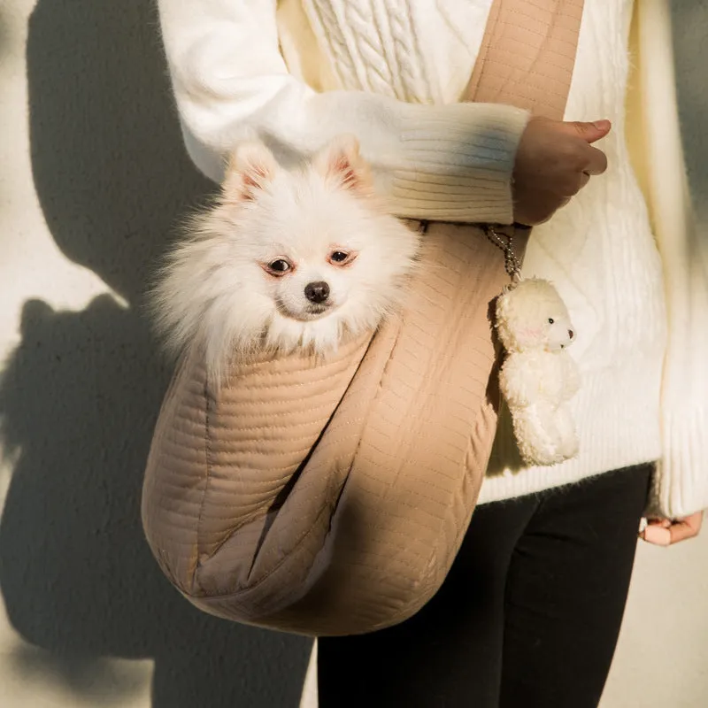 Cat dog Backpack Canvas Shoulder Cat Bag Crossbody Portable Cat Dog Supplies