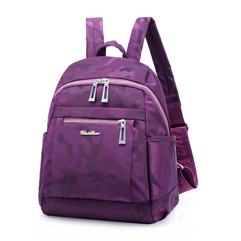 Chibao Nylon Backpack Female Personality Camouflage Double-Shoulder Backpack