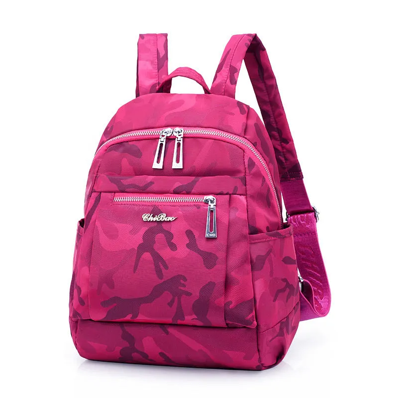 Chibao Nylon Backpack Female Personality Camouflage Double-Shoulder Backpack