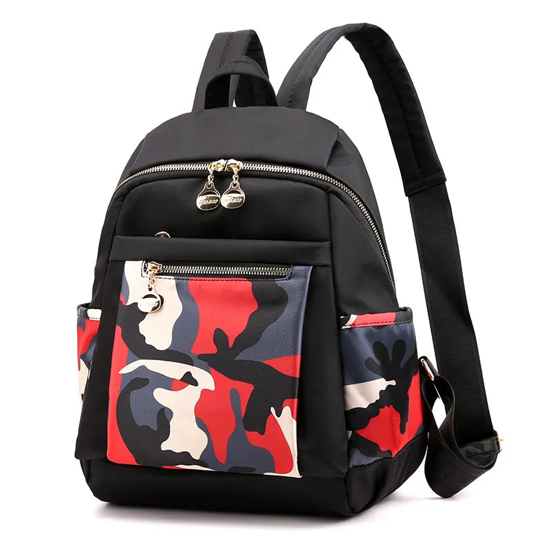 Chibao Nylon Backpack Female Personality Camouflage Double-Shoulder Backpack