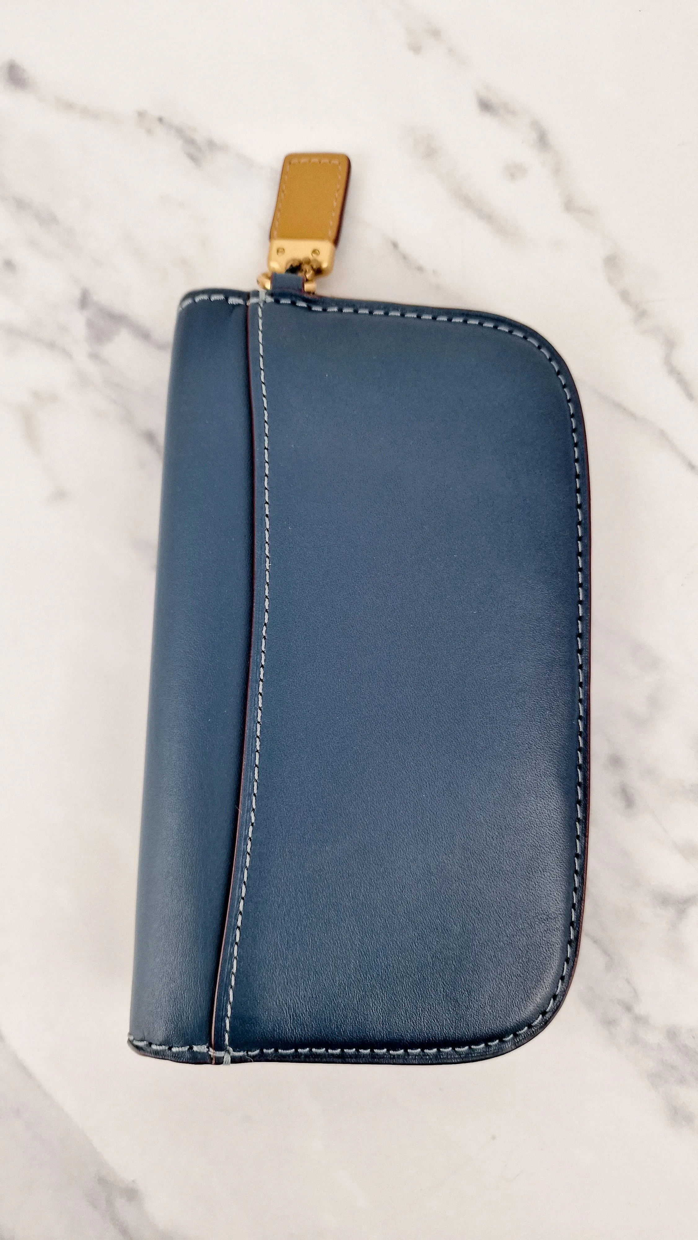 Coach 1941 Clutch Wallet Wristlet in Dark Denim Blue Smooth Leather - Coach 58818
