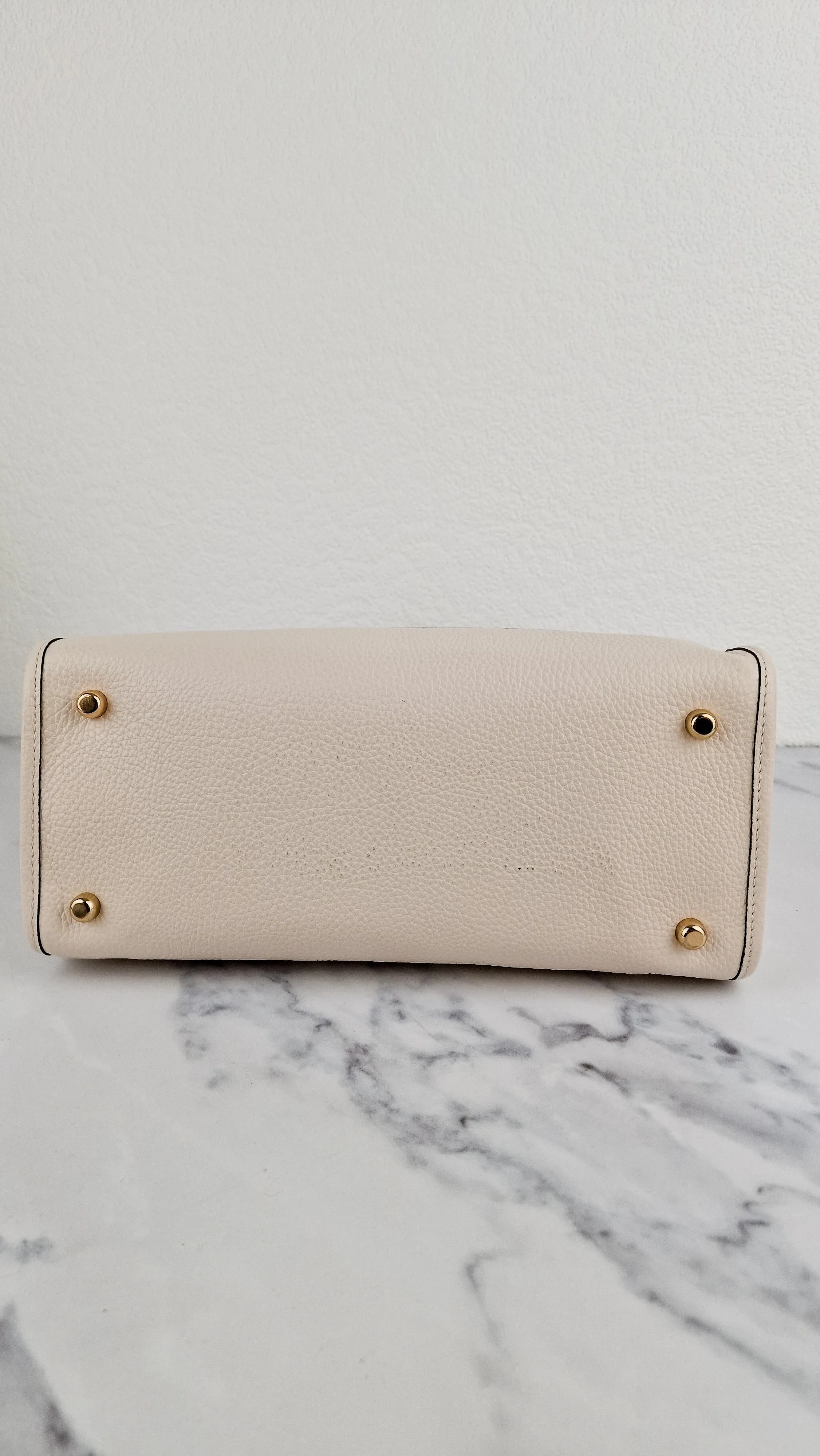 Coach Dempsey Carryall Tote Bag Handbag in Chalk Leather & Gold Tone Hardware - Coach C2004