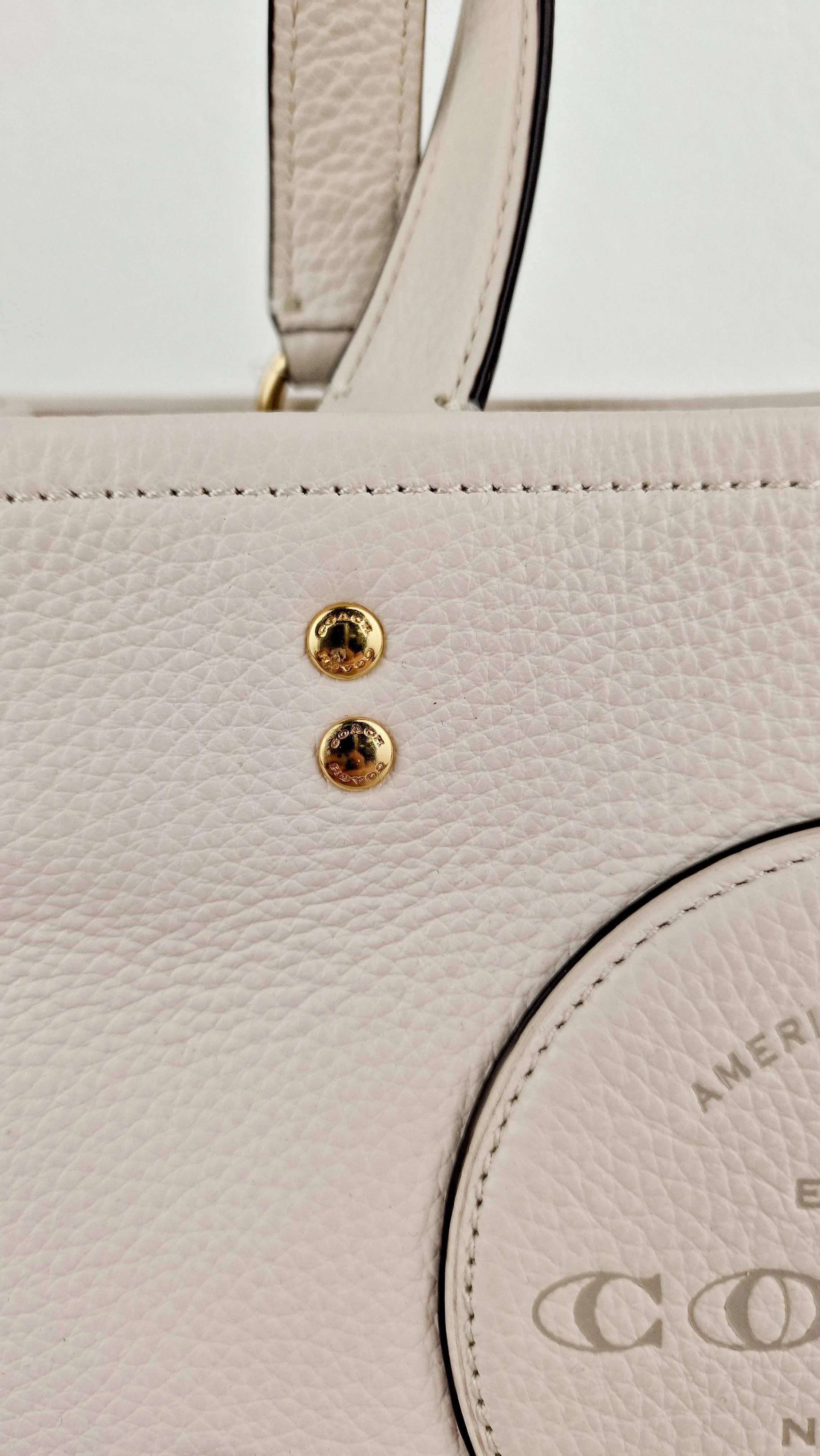 Coach Dempsey Carryall Tote Bag Handbag in Chalk Leather & Gold Tone Hardware - Coach C2004