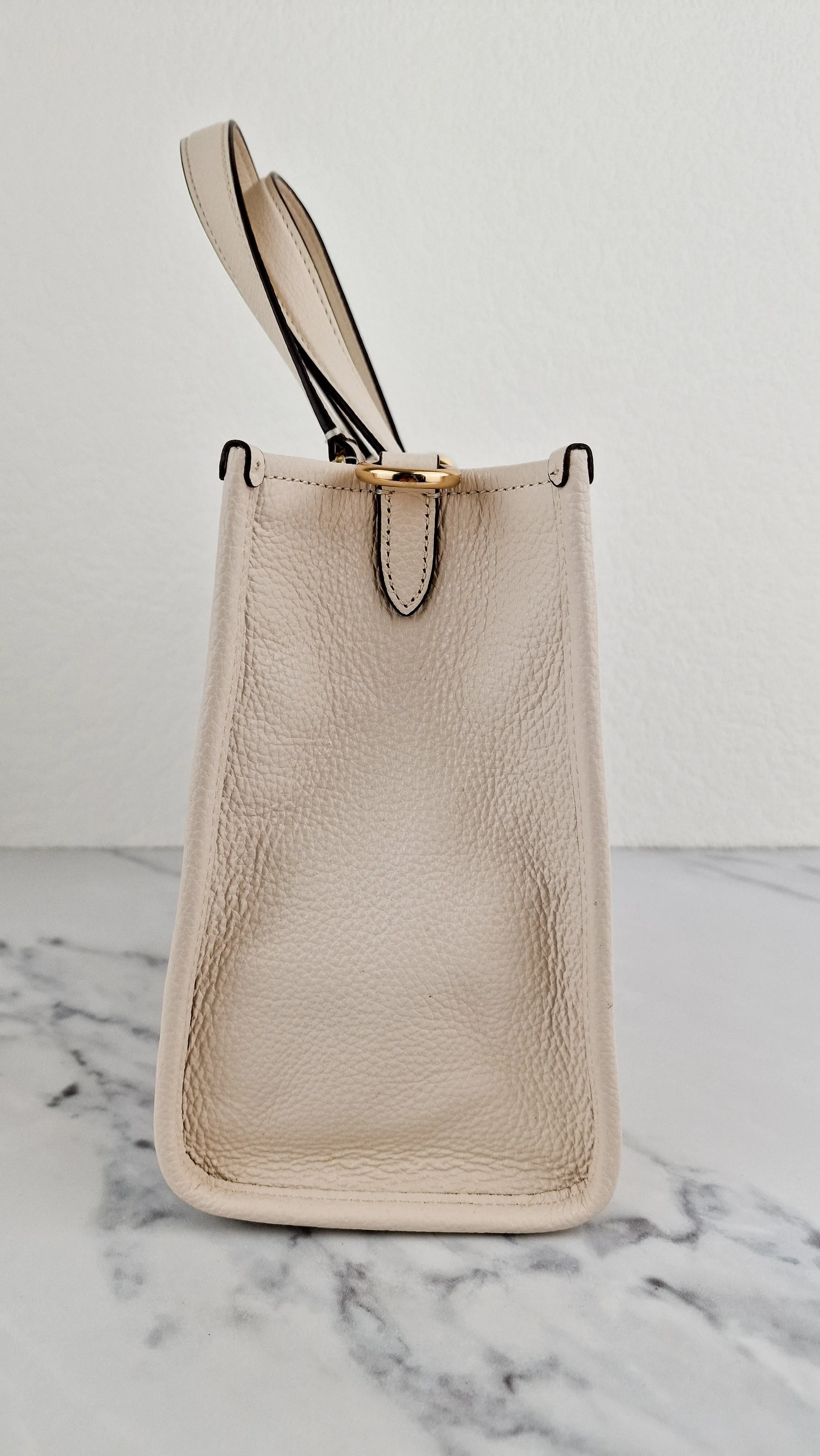 Coach Dempsey Carryall Tote Bag Handbag in Chalk Leather & Gold Tone Hardware - Coach C2004