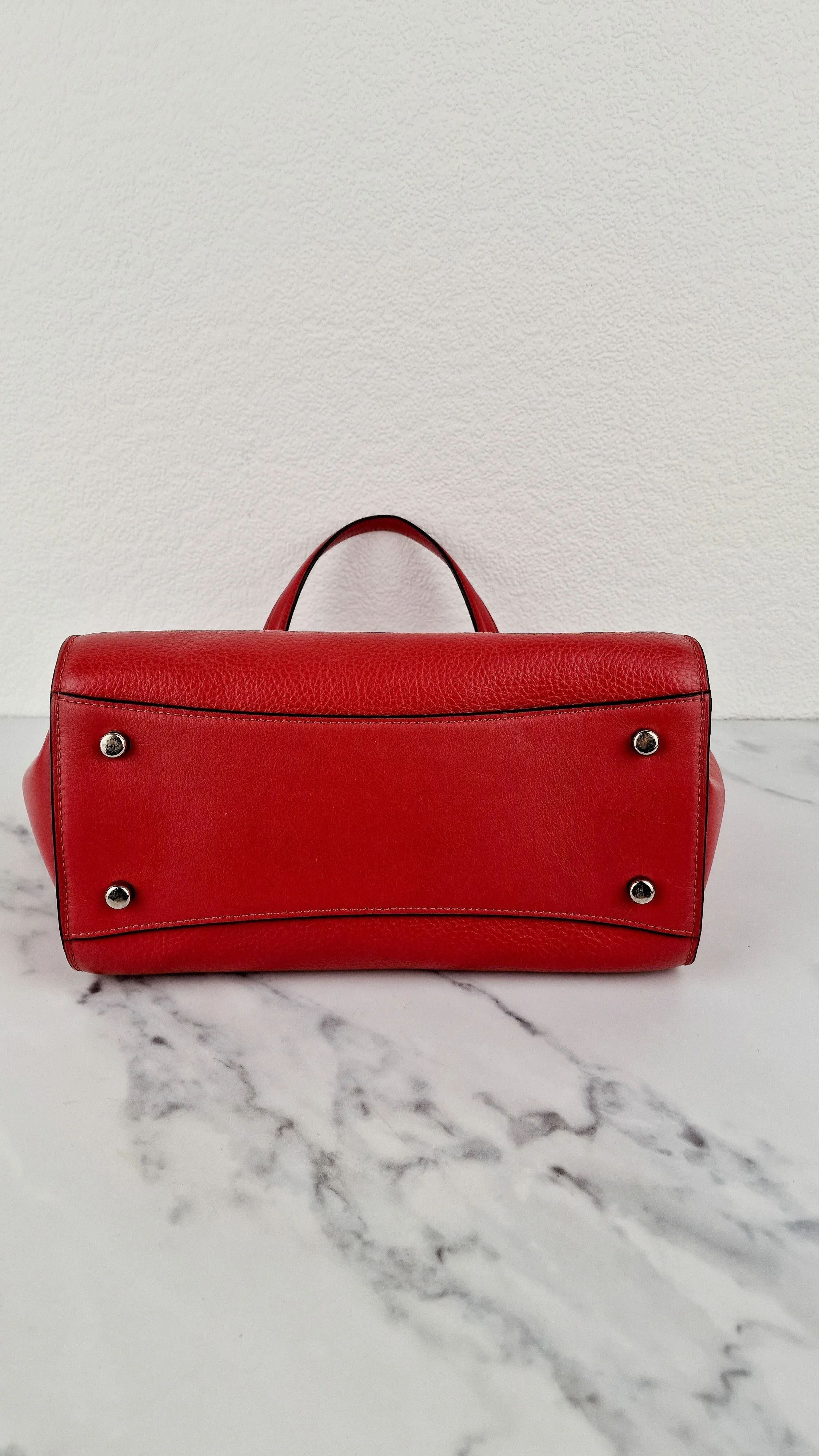 Coach Large Blake Flap Carryall Bag in Red Mixed Leather with Tophandle & Turnlock - Coach F39020