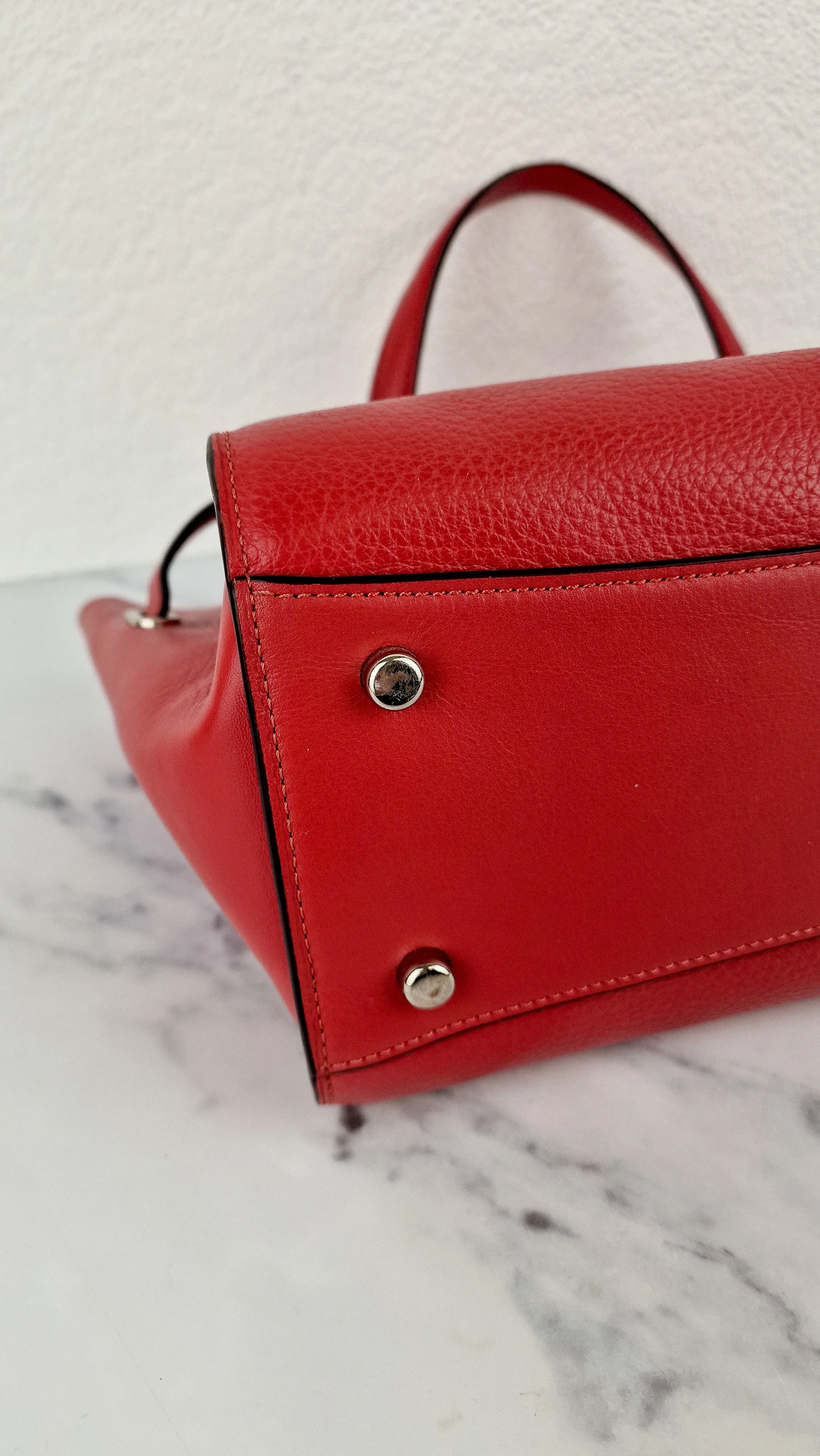Coach Large Blake Flap Carryall Bag in Red Mixed Leather with Tophandle & Turnlock - Coach F39020