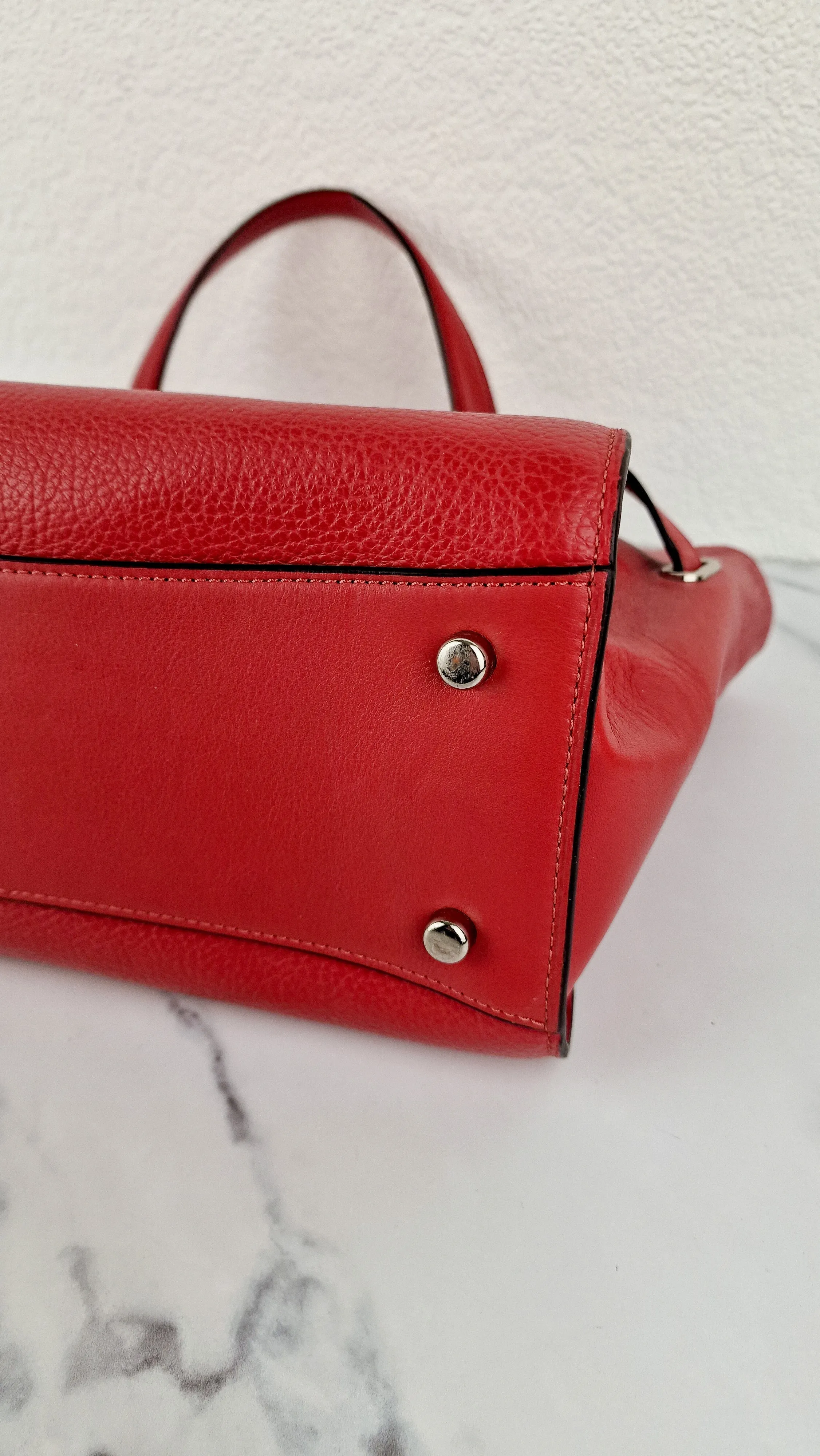 Coach Large Blake Flap Carryall Bag in Red Mixed Leather with Tophandle & Turnlock - Coach F39020