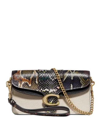 Coach Leather & Snakeskin Tabby Crossbody