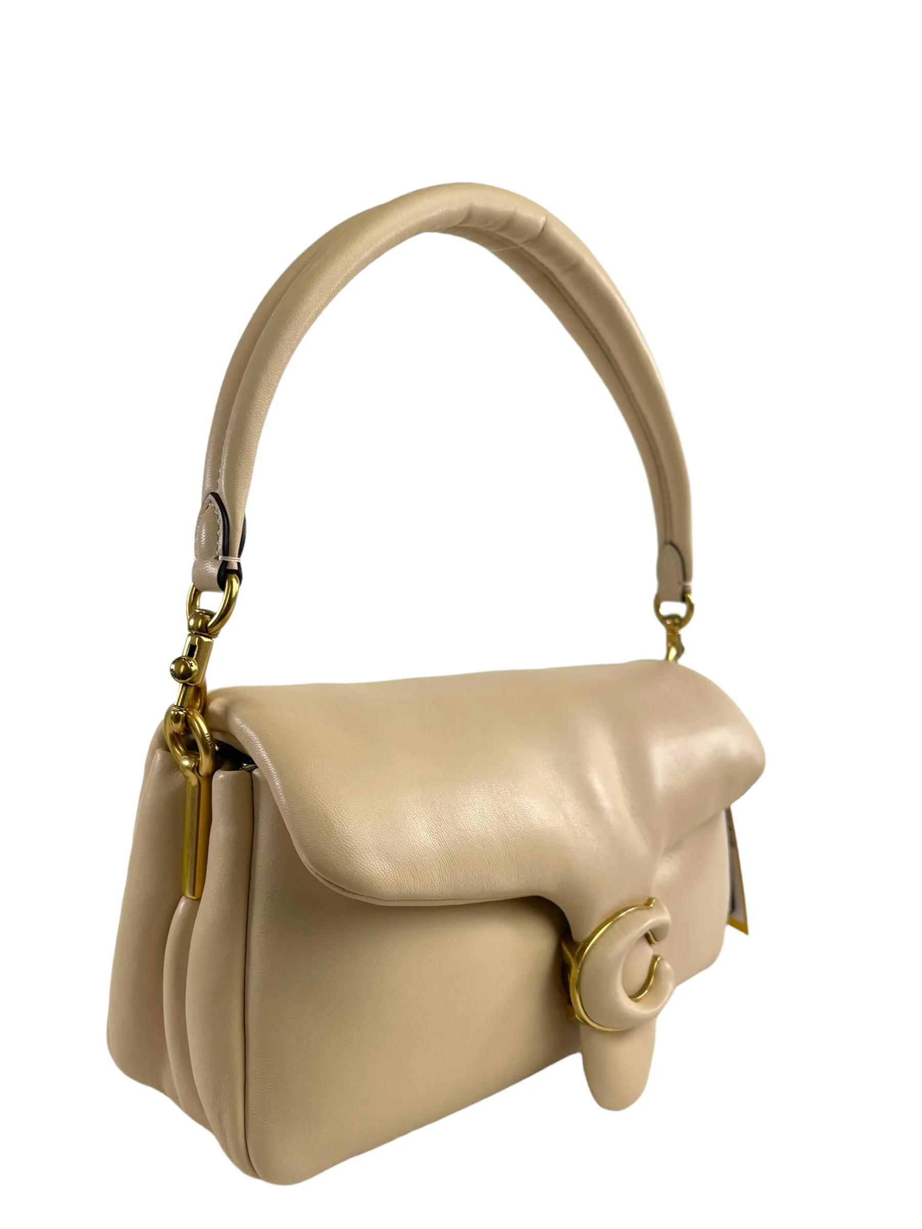 Coach Nude Quilted Leather " Pillow Tabby" 26 Shoulder Bag