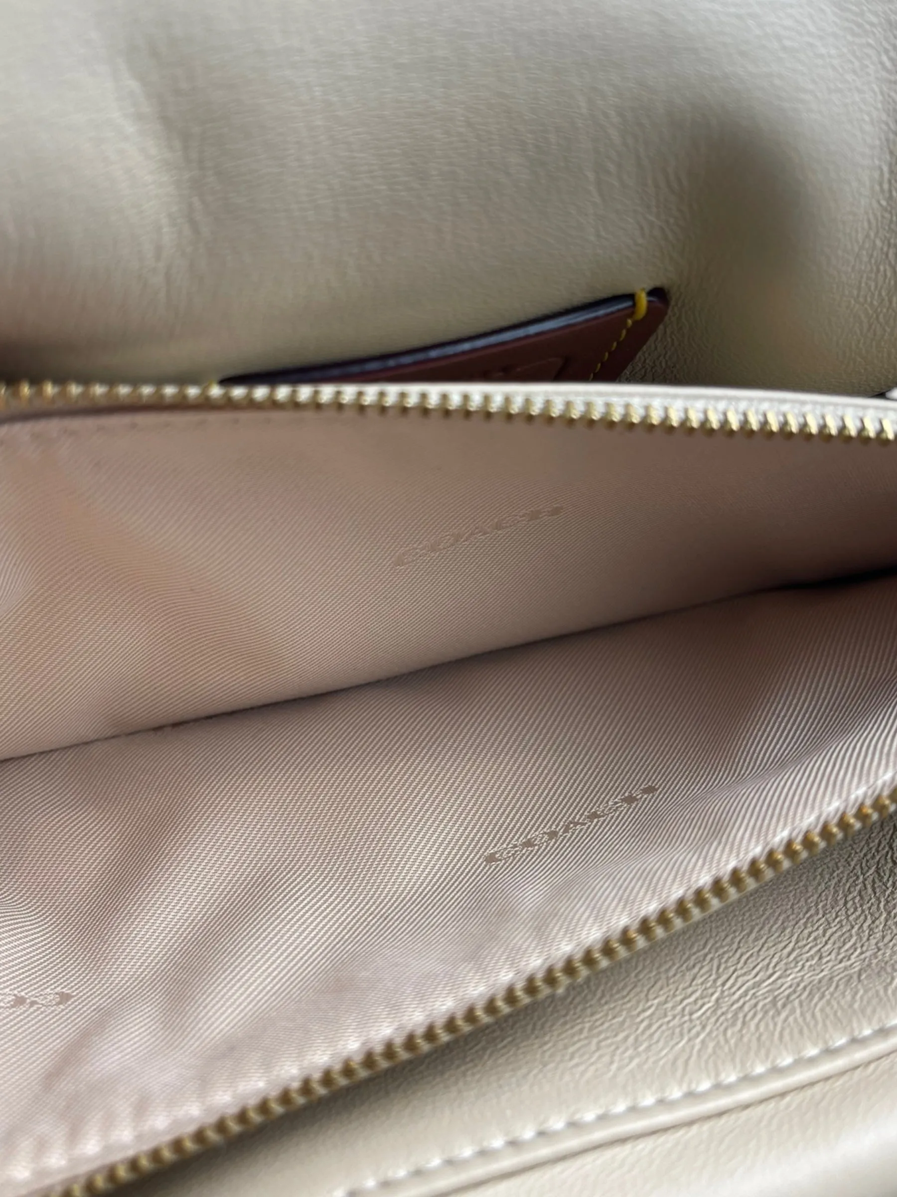 Coach Nude Quilted Leather " Pillow Tabby" 26 Shoulder Bag