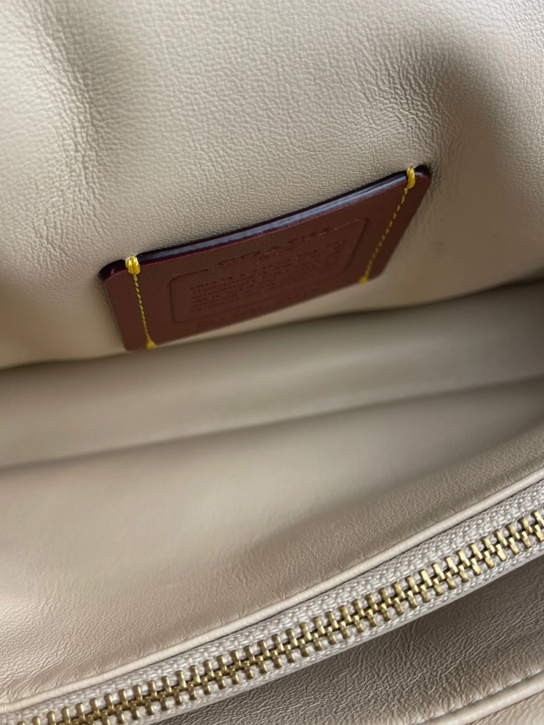 Coach Nude Quilted Leather " Pillow Tabby" 26 Shoulder Bag