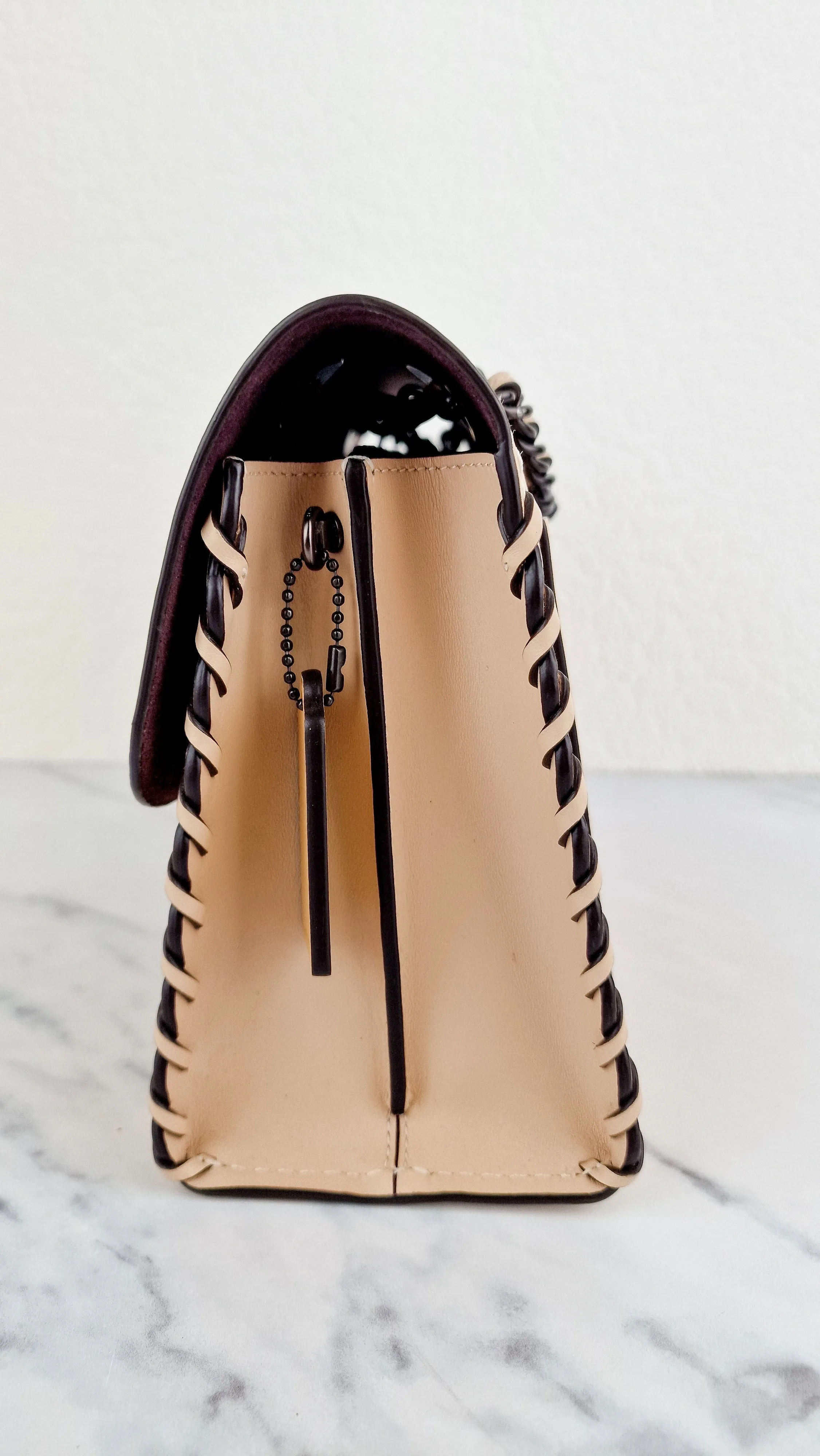 Coach Parker Shoulder Bag With Whipstitch in Beechwood Leather & Suede - Coach Sample Bag