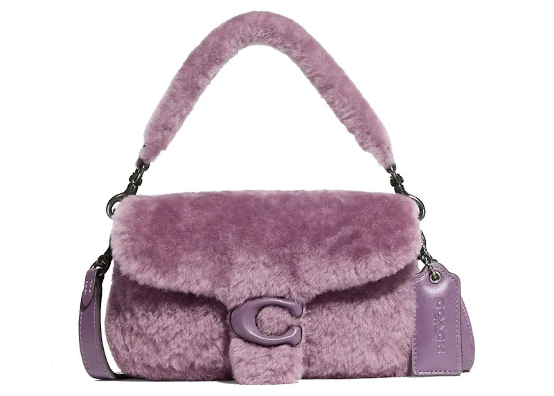 Coach Pillow Tabby 18 Shoulder Bag Shearling Dusty Purple