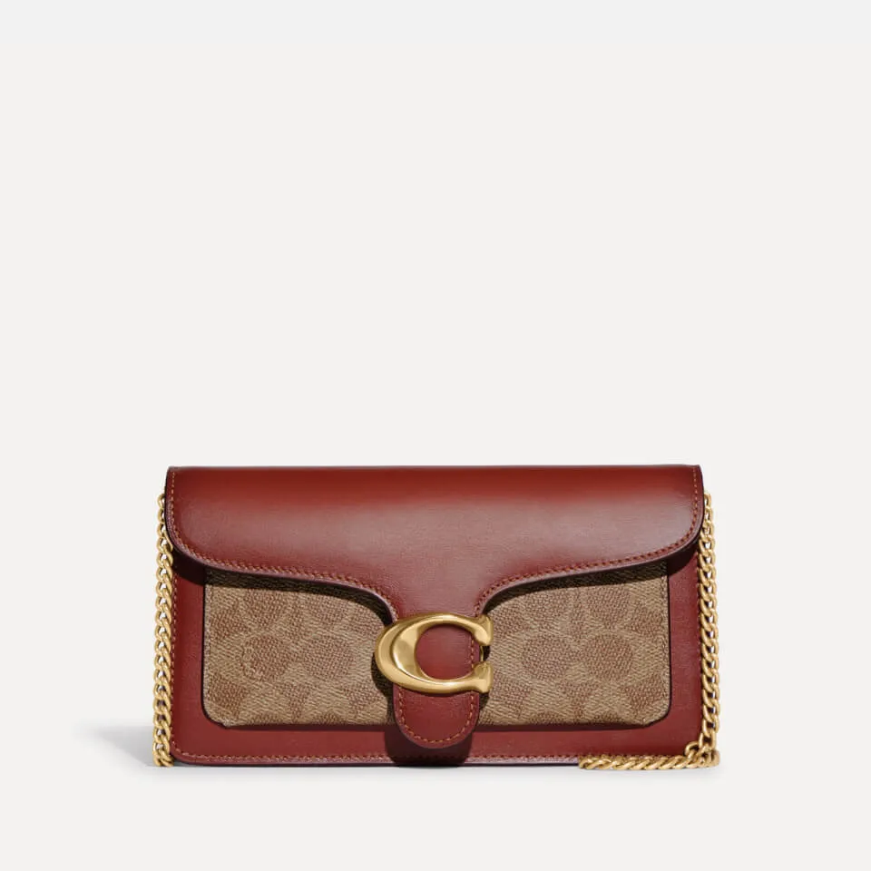 Coach Tabby Chain Clutch in Signature Canvas