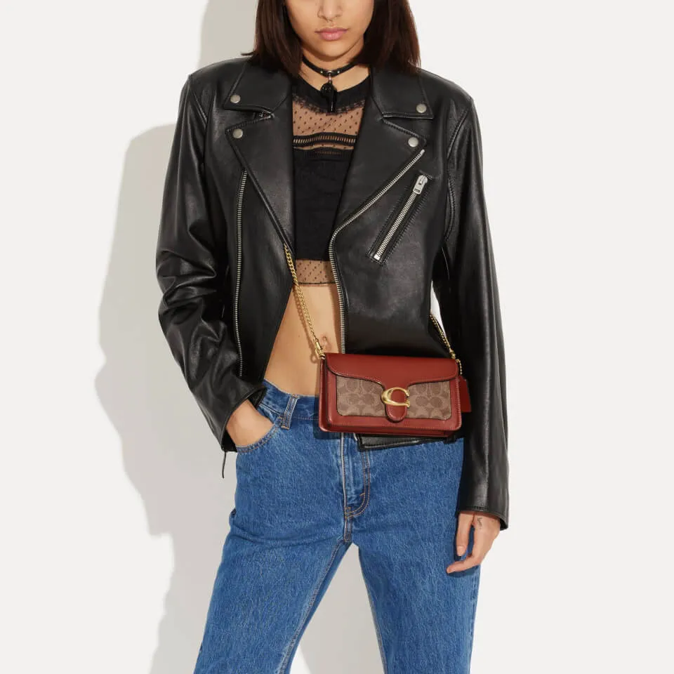 Coach Tabby Chain Clutch in Signature Canvas