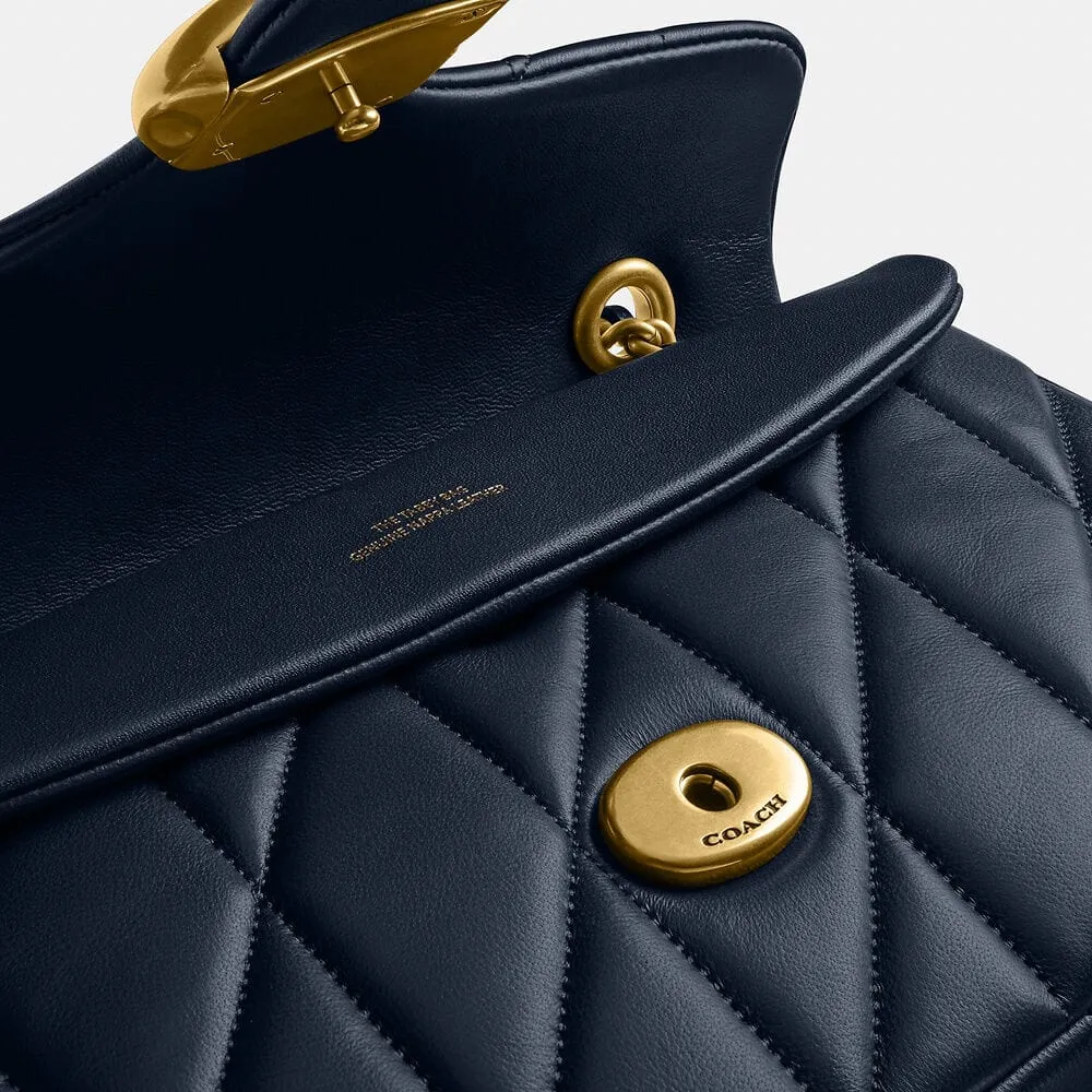 Coach Tabby Shoulder Bag 26 With Quilting in Dark Navy