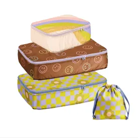Cool Funky Daisy Packing Cube Set | Travel Organizer Set