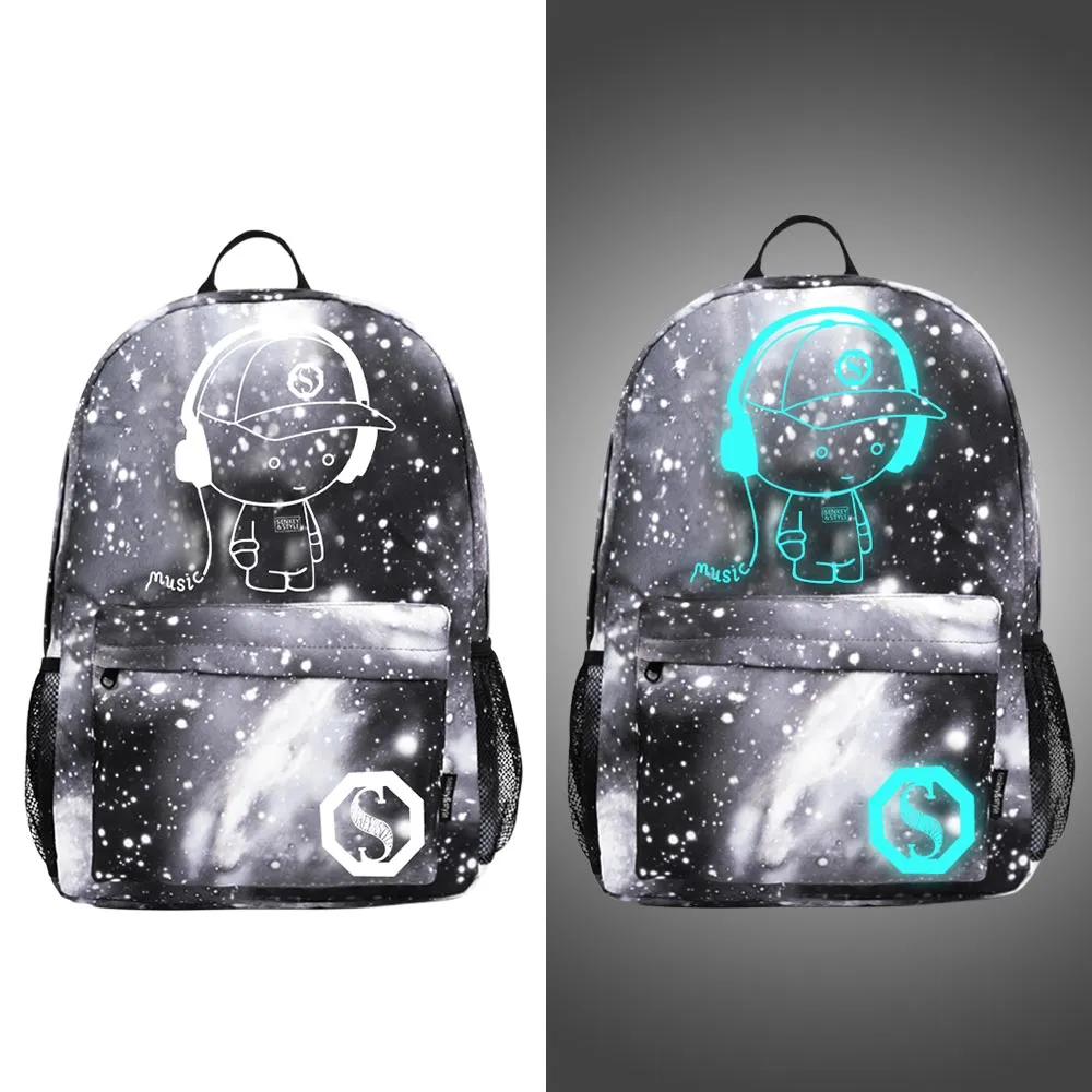 Cool Luminous Anti-theft with USB Charging School Bag