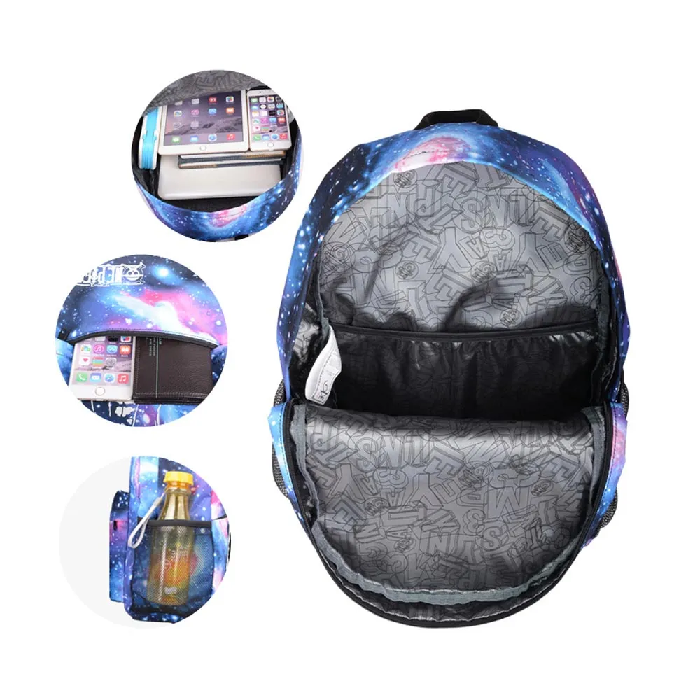 Cool Luminous Anti-theft with USB Charging School Bag