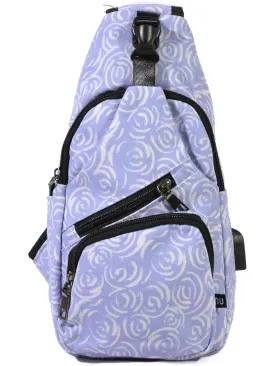 Daypack Nupouch Antitheft Charging Connector Large Lilac Swirl 50249