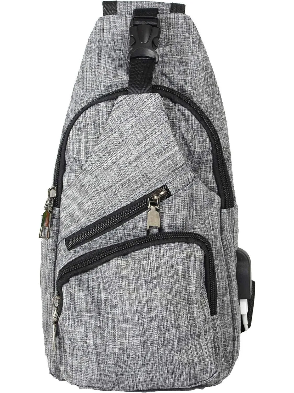Daypack Nupouch Antitheft Usb Charging Connector Large Grey 2869