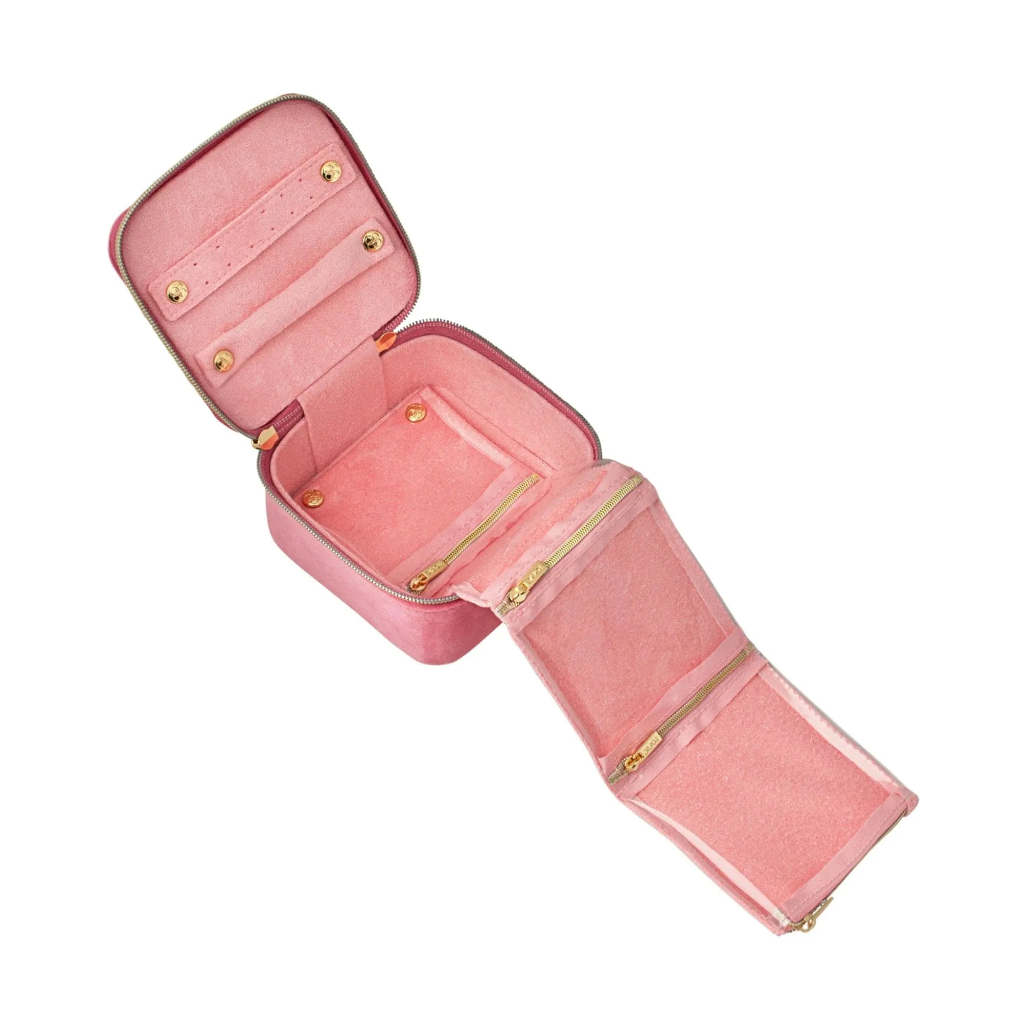 Luxe Velvet Jewelry Cube in Coral