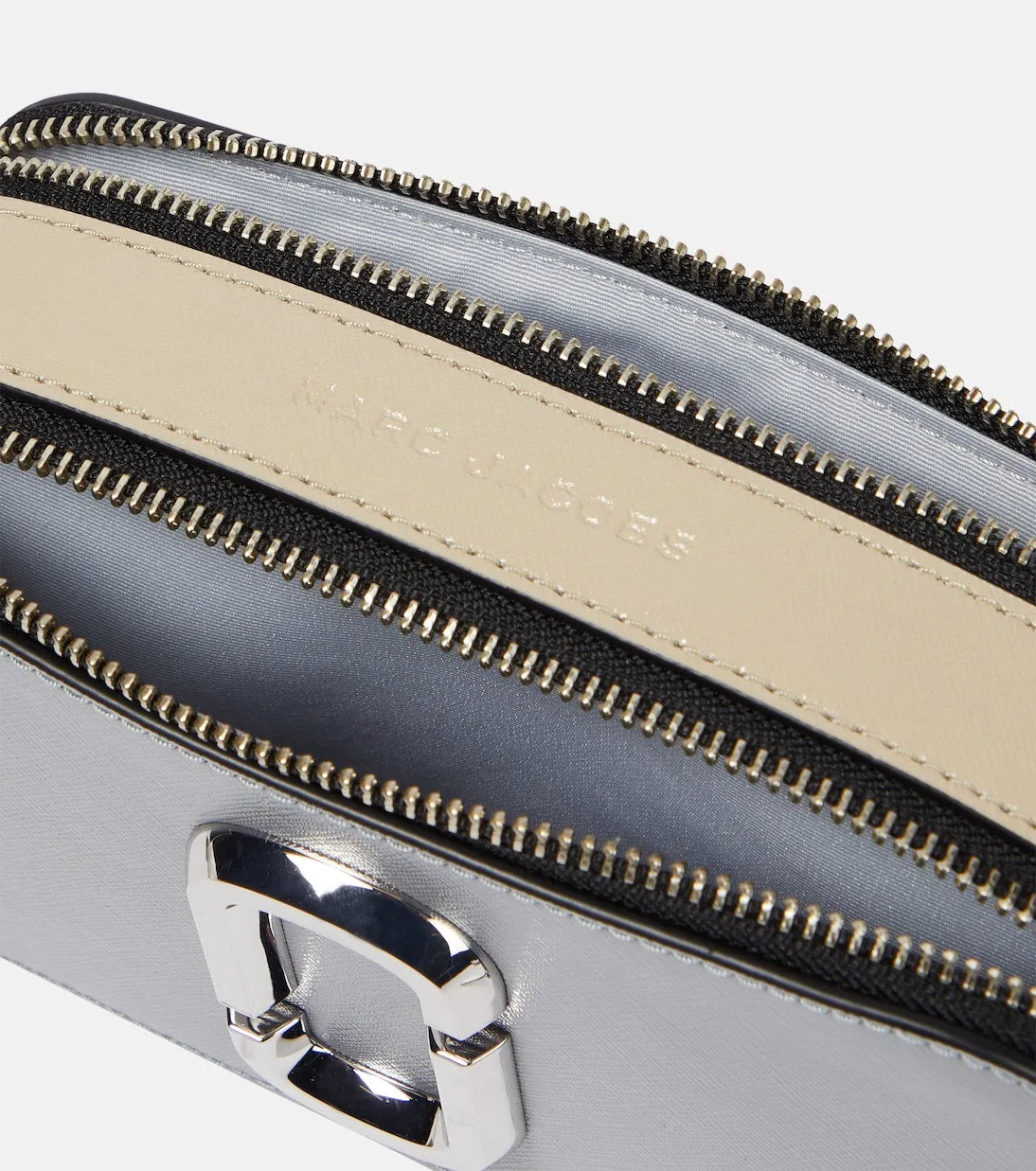 Marc Jacobs leather snapshot camera bag, gray