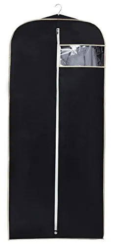 MISSLO Breathable 54" Suit Dress Black Garment Bag Gusseted, 2 Pack