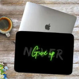 Never Give up Double Side printed Laptop Sleeve with Vibrant Digital Prints – Protect Your Laptop in Style