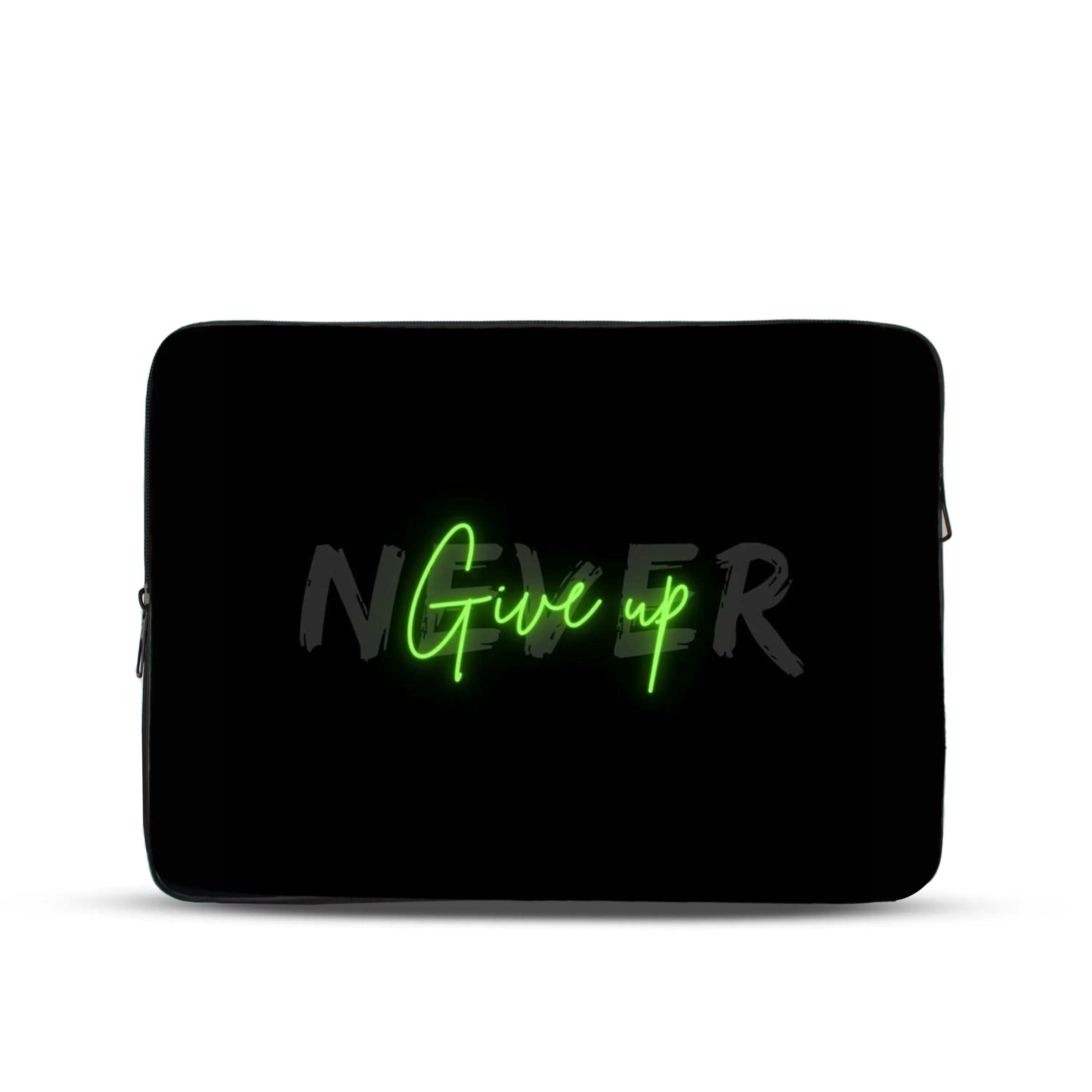 Never Give up Double Side printed Laptop Sleeve with Vibrant Digital Prints – Protect Your Laptop in Style