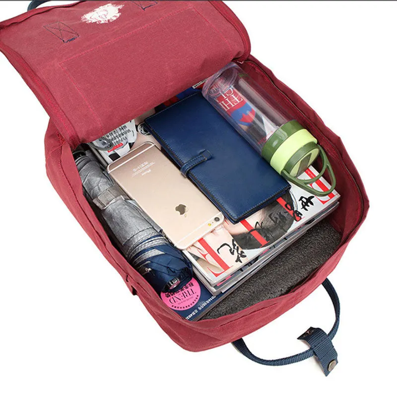 Outdoor Waterproof Fox Backpack Women's Schoolbag Men's Travel Bag Canvas