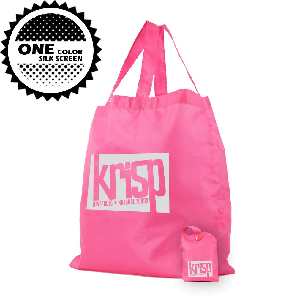 Polyester Compact Button Tote Detached *Fully Customizable* Bag Ban Approved