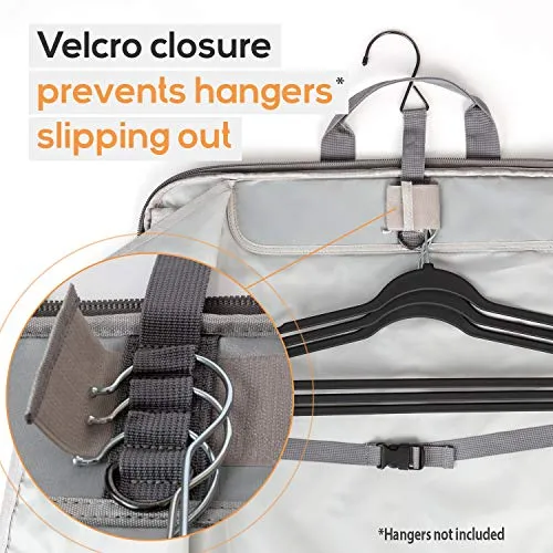 Prottoni 44-Inch Suit Carrier For Travel - Garment Suitcase With Toiletry Bag (Black   Clear Toiletry Bag, 44")